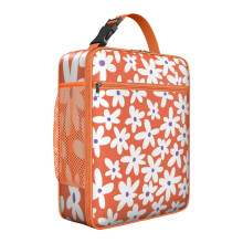 Elegante borsa termica per il pranzo con motivo margherite – Borsa termica portatile isolata, borsa porta pranzo impermeabile e riutilizzabile per