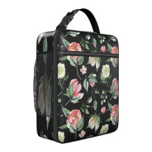Portapranzo termico riutilizzabile Bento – Borsa termica portatile con motivo floreale per attività all'aperto e spostamenti quotidiani