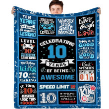 16th Birthday Blanket (60"x50") for Boys – 16 Year Old Boy Gift, Compatible with Teen Bedrooms