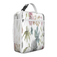 Borsa termica riutilizzabile con stampa floreale – Borsa termica leggera per pasti, ideale per chi ha uno stile di vita frenetico.