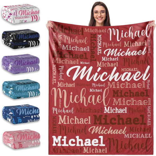 Coperta in flanella personalizzata con nome - Regalo personalizzato