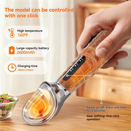 Makes Scooping Easier and Less Tiring, Home-Use Electric Ice Cream Scoop/Scoop with Integrated Heating Function B 2