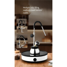 Machine à Mousser à Eau Bouillante à Vapeur, avec Buse à 3 Trous, Manomètre, Flamme Nue et Chauffage par Plaque à Induction.