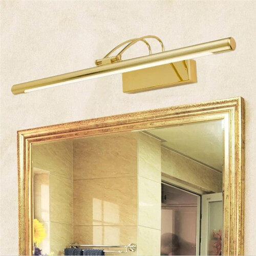 1pc Mirror Light LED Mirror Front Headlight Bedside Wall Light (Warm White Light, 41cm) Remote Control 2