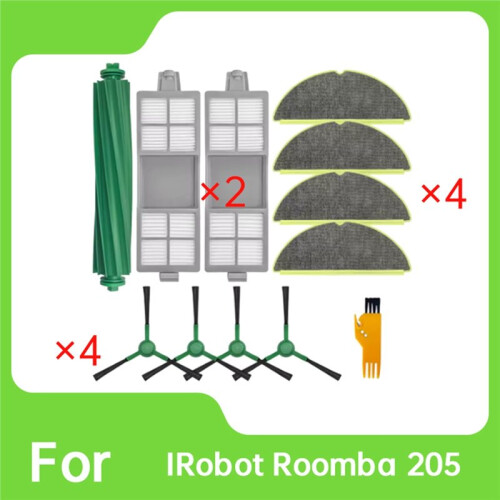 12 Pcs for   205 Vacuum Main Side Brush Mop Filter 2