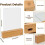 Lampe de Lecture LED à Intensité Variable, 3 Couleurs, Lampe de Lecture Plate, Rechargeable, avec Base en Bois 9