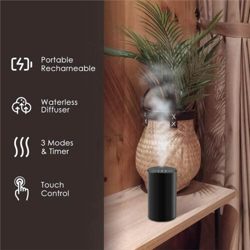 Waterless Essential Oil Diffuser, Battery Powered  Scent Air Machine, Aromatherapy Mist Diffuser for Home Room Car 1