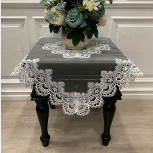 Square Tablecloth, Coffee Table Cover, Lace Bedside Table Cover Home Bedside Nightstand Small Table Cloth, EmbroideryTabletop Decoration