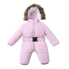 Warm Hooded Snowsuit for Baby Girls & Boys, 18-24 Months, Padded Down Jumpsuit, Compatible with Winter Snow Wear