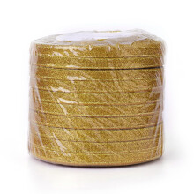 Glitter Metallic Ribbon 1/4" x 33 Yds/Roll, Gold Sparkle Ribbon for Valentine’s Gifts & Packaging – 10 Rolls/Group, Compatible with Craft & DIY