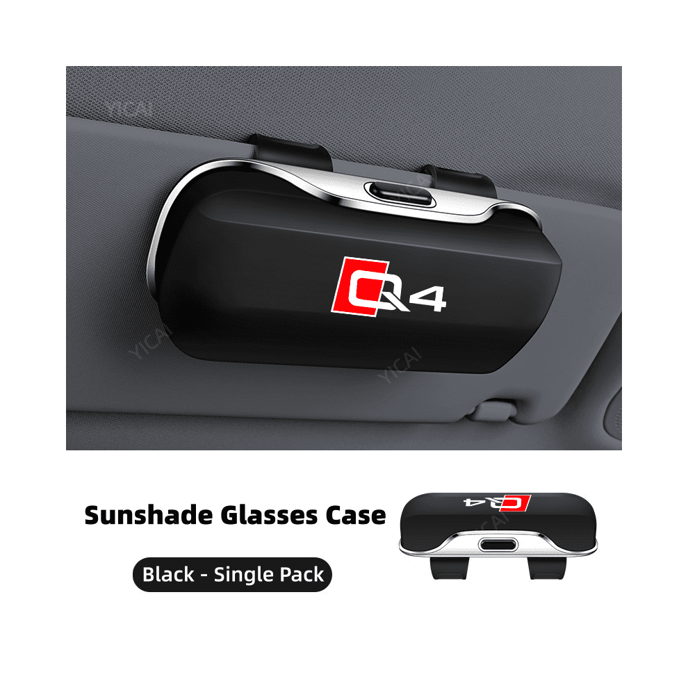For Audi Q4 Car Glasses Case Push-Button Switch Eyeglasses Holder Dust And Fall Prevention Car Interior 9448483028622