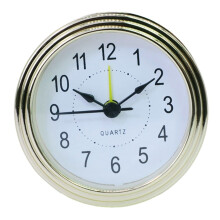 3.07 Inch Quartz Clock Insert with Arabic Numerals and Gold
