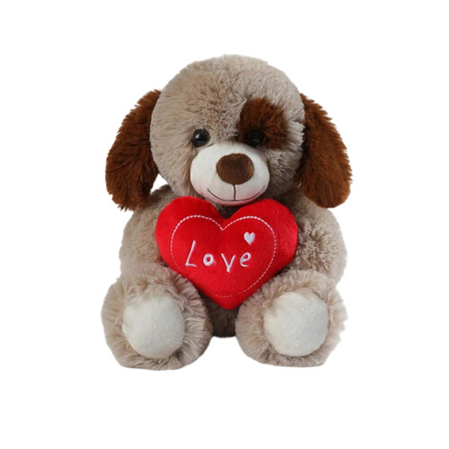 Soft Stuffed Dog or Bear with Red Heart 1 Piece