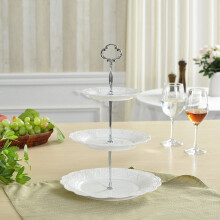 Sunflower Fruit Cake Stand Gold Silver 3 Layers