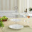 Sunflower Fruit Cake Stand Gold Silver 3 Layers 1