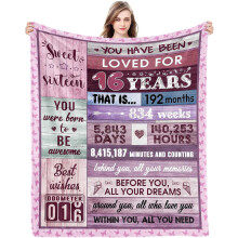 Sweet 16 Gifts for Girls – 16th Birthday Ideas, Party Decor & 60"x80" Throw Blanket