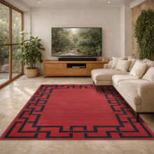 (200x290 cm, LEXI- PRINTED RUG) Modern Non-Slip Rugs Printed Geometric Carpet Mat