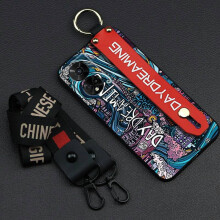 Phone Case Compatible with TCL 50 5G – Shockproof, Dust/Water Resistant, Wristband & Ring Holder, Soft Silicone