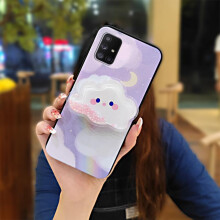 Phone Case for compatible with Samsung Galaxy A71 5G – Glitter TPU Anti-knock Waterproof Soft Case with Quicksand & Cartoon Design