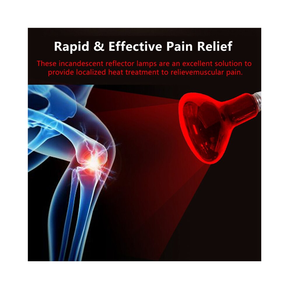 Red For Infra Physiotherapy Heating Bulb R95 100W E27 Screw Base Bulbs Heat Bulb For Healthcare & Relax
