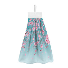 Cherry Blossom Kitchen Hanging Towels, Absorbent & Quick-Dry, with Snap Button – Compatible with Standard Hooks