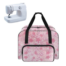 Torba do przenoszenia maszyny do szycia Cherry Blossom – miękka, wyściełana, duża pojemność z kieszeniami do przechowywania, uchwytami i 4