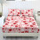 Twin Sheet Set 3-Pc Pink Rabbit Heart Print Stretch 1