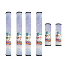 Lot de 6 housses de poignées de porte de réfrigérateur lavables en néoprène, motif bonhomme de neige/traîneau, compatibles avec la plupart des