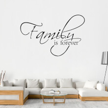 Bifavgk Family Forever Wall Sticker – Inspirational Decal for Living Room, Kids’ Decor & Thank You Stickers (Compatible with Smooth Surfaces)