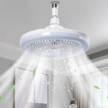 30W Ceiling Fan Light with Remote, 3-Speed Silent Fan & Eye-Protecting LED, 9.8" for Bedroom/Living Room