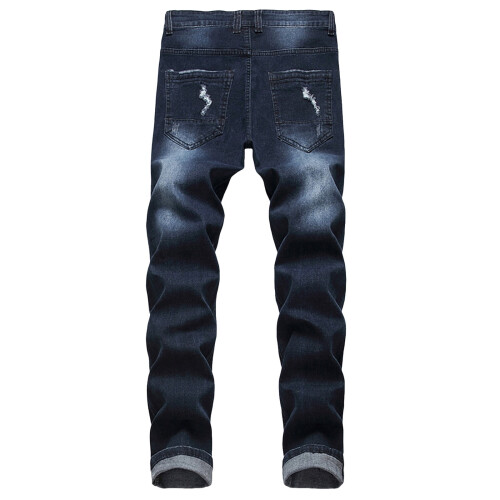 Ανδρικό τζιν κανονικής εφαρμογής Bootcut Ανδρικό μαύρο ελαστικό παντελόνι με