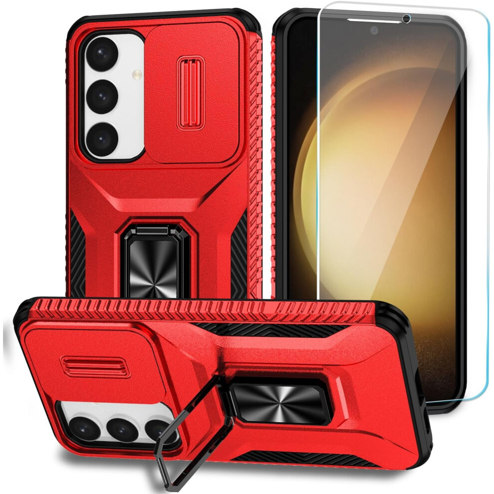 Military-Grade Case For Samsung Galaxy S24 Plus / S25 Plus 6.7" With Hd Screen Protector, Kickstand & Slide Camera Cover 9448483149310
