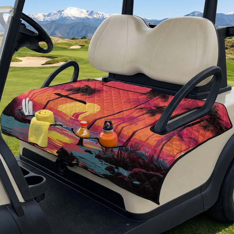 Golf Cart Seat Covers Beach Palm Tree Sunset Design For 9043876577512