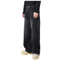 Herrejeans med bootcut-stræk, elastisk talje, afslappet pasform, lav talje, vide ben – passer til alle kropstyper