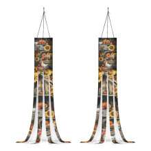 Herbstliches Hühner-Windsack-Set für Thanksgiving, 40 Zoll (ca. 102 cm) große Gartendekoration für drinnen und draußen – passend zu Herbst-