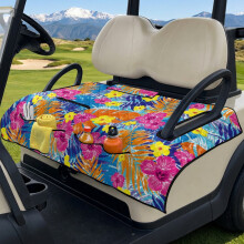 Opvouwbare stoelbekleding voor golfkarretjes, draagbare handdoek/deken voor tweepersoonsstoelen, compatibel met EZGO TXT/RXV, Club Car DS