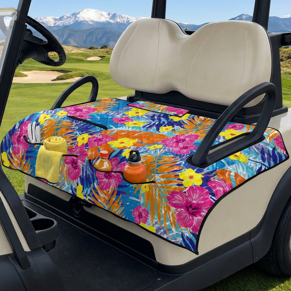 Foldable Golf Cart Seat Cover, Portable Towel Blanket For 2-Person Seats, Compatible With Ezgo Txt/Rxv, Club Car Ds 9448483150590