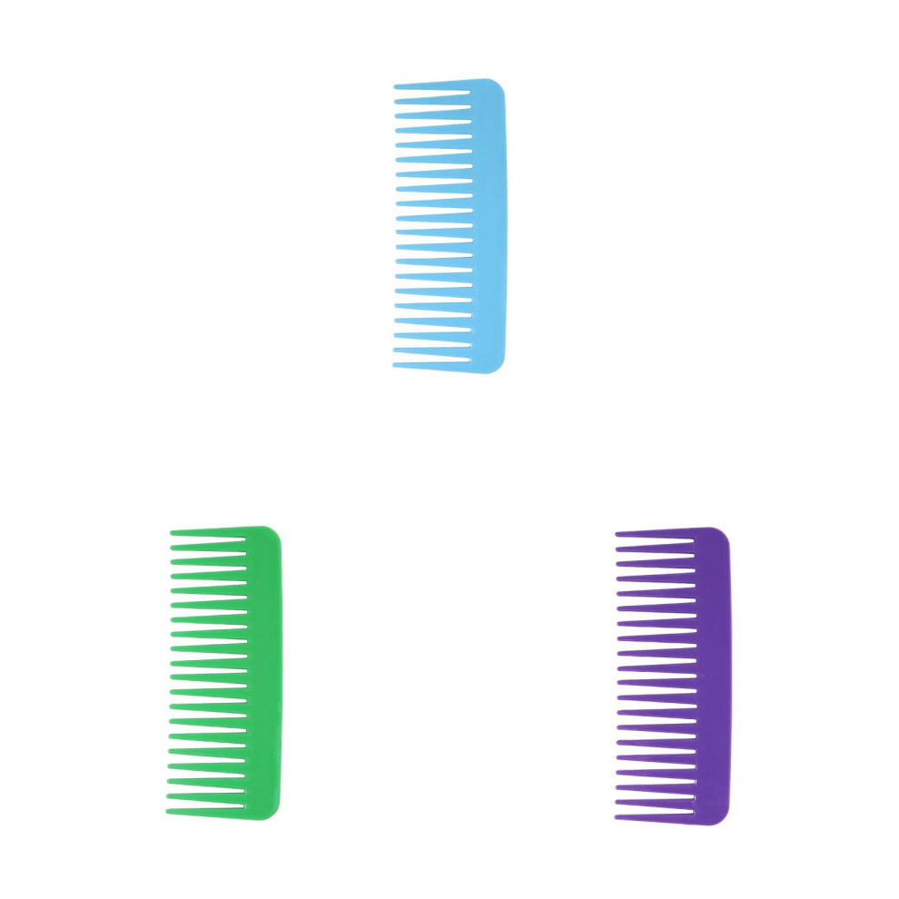 3PCS Wide Tooth Comb for Curly/Wavy Hair, Travel-Sized Pocket Combs Compatible with All Hair Types