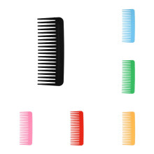 6-delige set kammen met brede tanden, reiskammen voor krullend/golvend/nat/droog haar, voor onder de douche en voor het stylen van de baard,