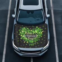 Grönt Happy St. Patrick's Day Fjärilsskydd för bilhuv Värmebeständigt skydd Motorhuvskydd Vattentätt Avtagbart för bil lastbil skåpbil SUV