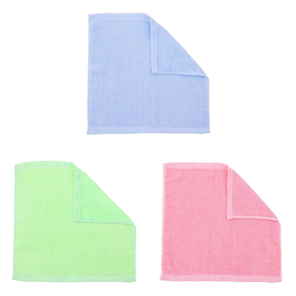 3PCS 10" Soft Cotton & Microfiber Washcloths – Highly Absorbent, for Bathroom, Hotel, Spa, Gym