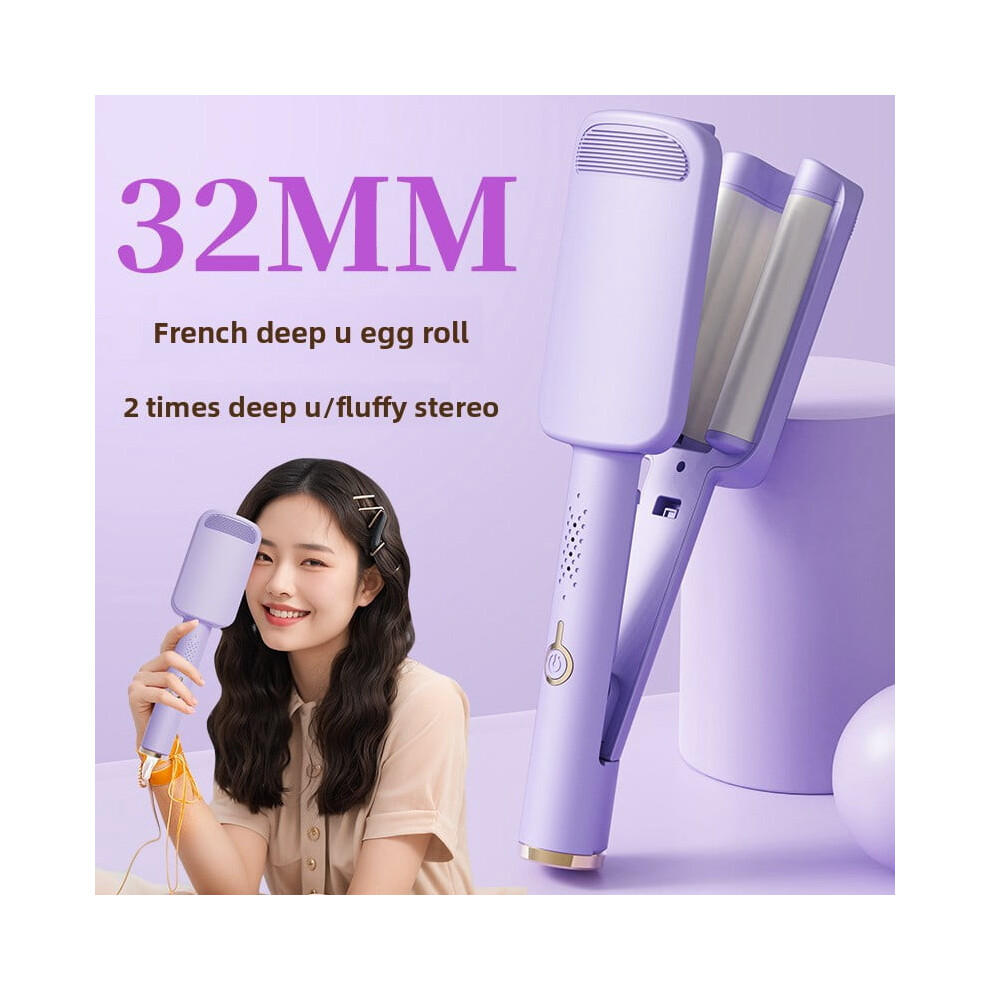 32mm French Egg Roll Curling Iron U-shaped Wavy Curler Hair Styling Tool