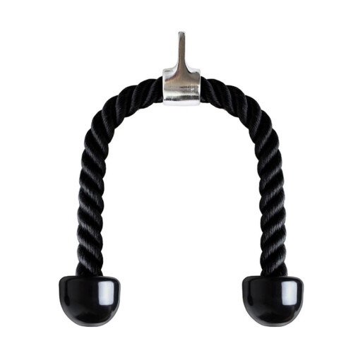 Deluxe tricepsreb, let greb, skridsikkert triceps pulldown-tilbehør, fitnesskabelreb til pulldowns, presdowns, krøller, kickbacks