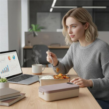 Electric Lunch Box for Adults Rechargeable Portable Warmer Portable Electric Lunch Box with Stainless Steel Container