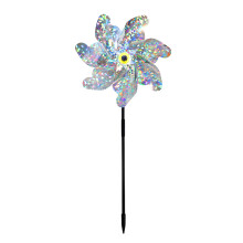 Silver Pinwheels Garden Wind Spinners – Sparkly, Weatherproof, Bird-Scaring Outdoor Decor, Compatible with Yard & Christmas
