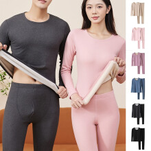 Long Johns for Men Thermal - Long Johns for Women Thermal Bottoms, Base Layer Warm Leggings Loungewear Sets, Black, Size XXXL