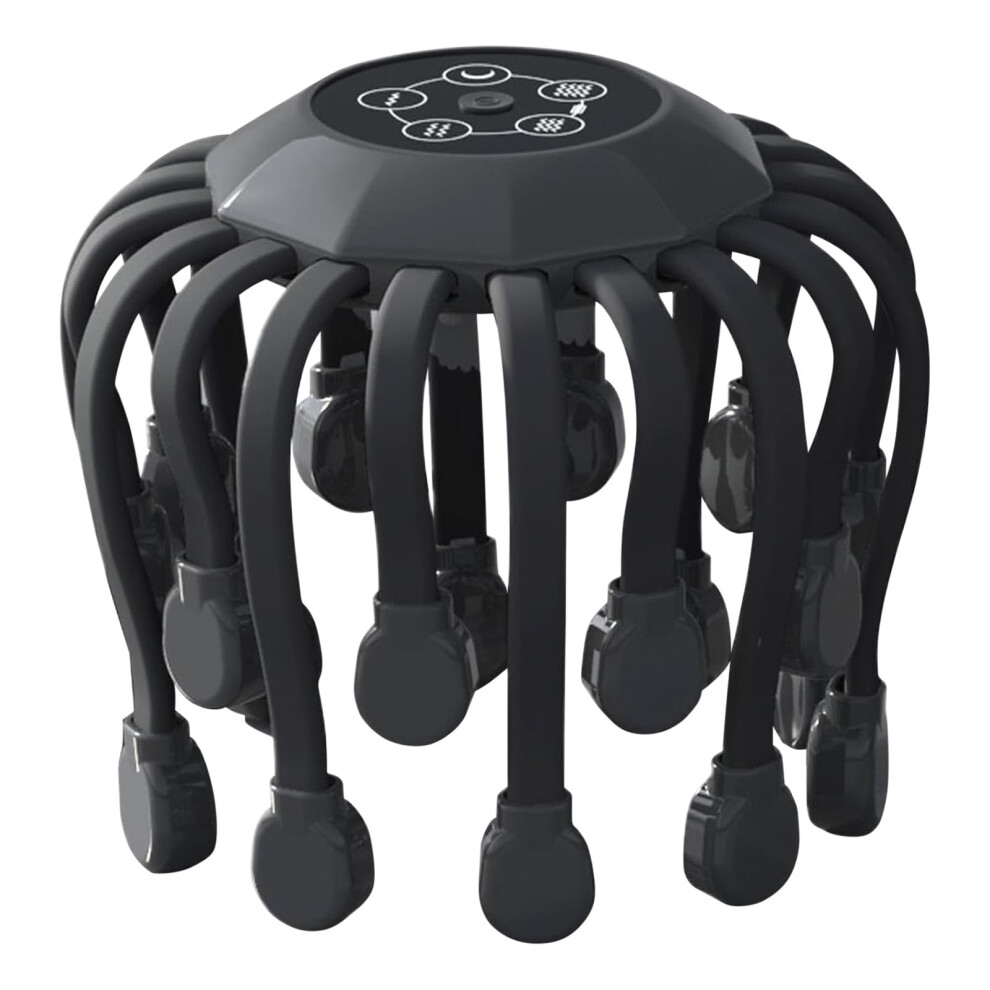 Motorized Scalp Massager with 20 Nodes, 5 Modes, Rechargeable â for Relaxation & Stress Relief at Home, Office or Travel