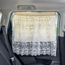 Car Window Sun Shade Curtain Lace Embroidery Design for Side Windows Sun Protection Privacy for Baby Kids Universal Fit, Car Accessories