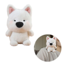 Sød 6,3" West Highland White Terrier plyslegetøj – Angstlindrende ledsager og gave, kompatibel med hundeelskere