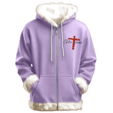 Merry Christmas Hoodies for Women Men Xmas Tree Christmas Sweater Xmas Furry Trim Unisex Pullover Christmas Hoodies X01 Light Purple & Size XL
